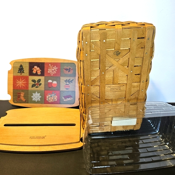 Longaberger Christmas Collection 2002 Edition Traditions Basket Leather Handles - Picture 2 of 14